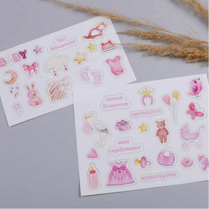 Стікери та наклейки для дівчинки