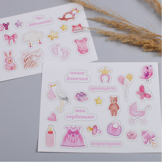 Стікери та наклейки для дівчинки
