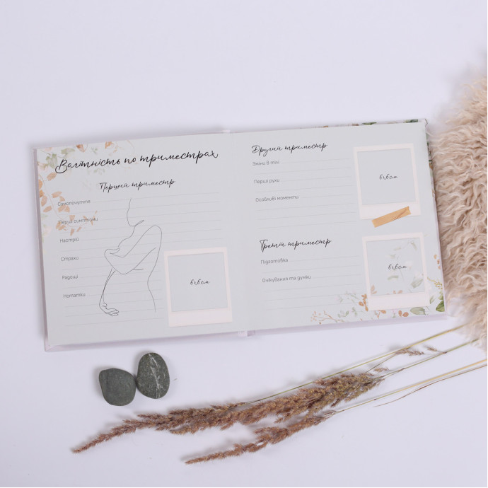 Щоденник вагітності — альбом для майбутньої мами, книга спогадів вагітності, подарунок вагітній жінці