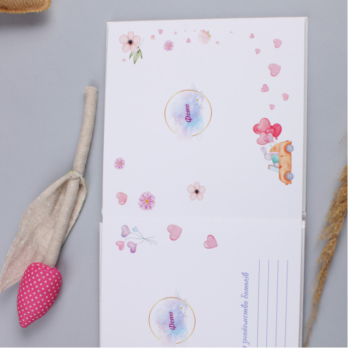 Дитячий альбом у велюровій обкладинці Fotobook-0005 Рожевий