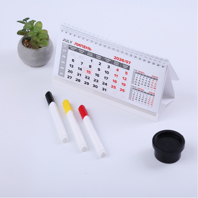 Настільний календар-домік з пружиною 