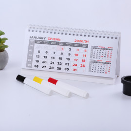 Календар хатинка 2026 | Настільний календар-домік з пружиною | Календар на стіл український 2026 року