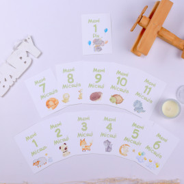 Картки для щомісячних фото малюків універсальні