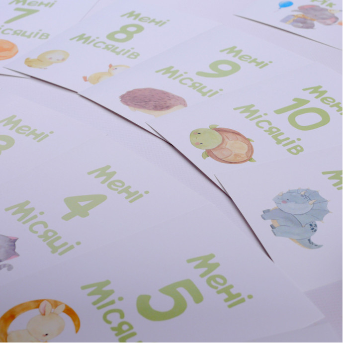 Картки для щомісячних фото малюків універсальні