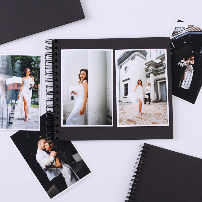 Альбом на пружині 20х23 см 40 сторінок Чорний