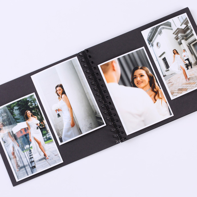 Альбом на пружині 20х23 см 40 сторінок Чорний