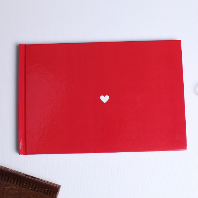 Фотоальбом червоний з кремовими сторінками